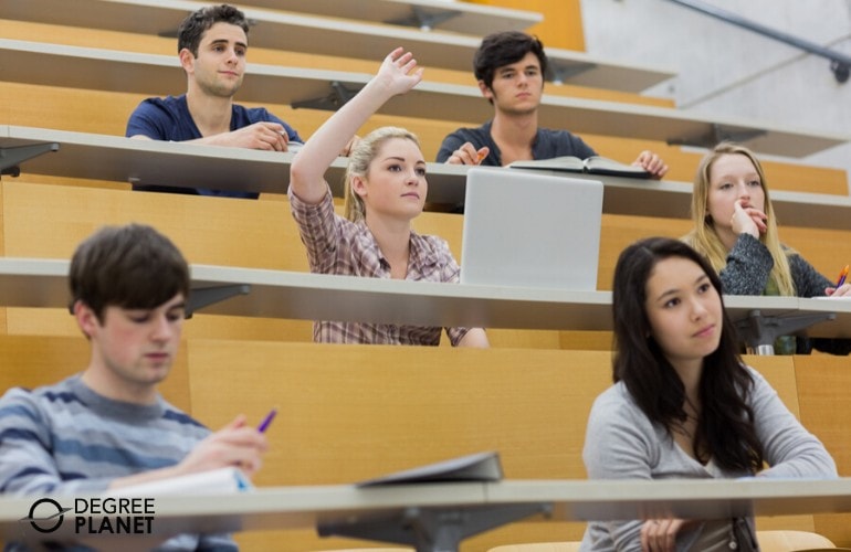college students in university classroom