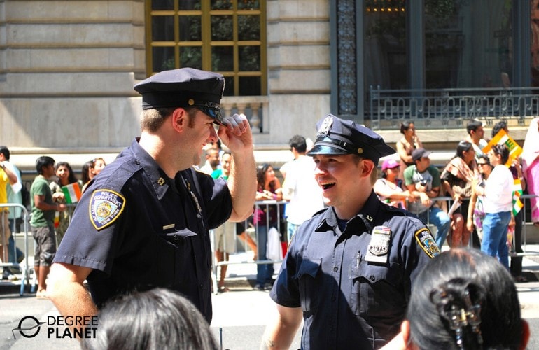 police officers guarding during an event