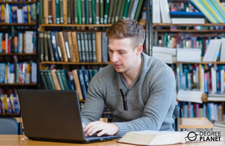 Man taking Online Bachelor’s in Geoscience Degree